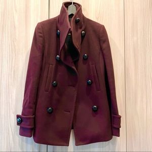 Aritzia Babaton Howell Coat Maroon XXS